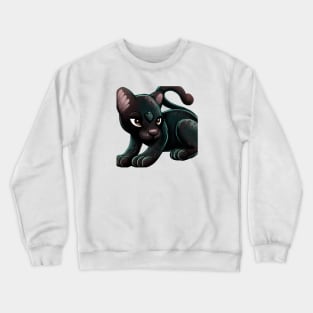 Cute Black Panther Drawing Crewneck Sweatshirt